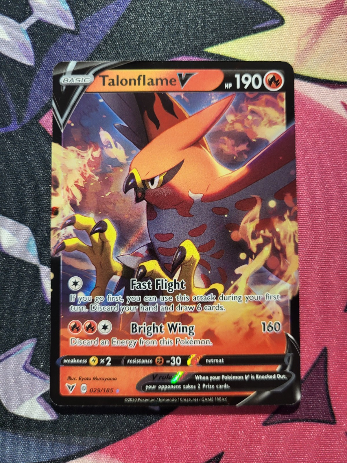 Pokemon Talonflame V Ultra Rare SWSH04: Vivid Voltage 029/185 NM