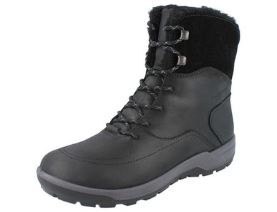 ECCO Trace Lite Damen Winterstiefel gefüttert schwarz Glattleder