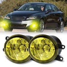 Fit Lexus Is350 2011-2015 Front Clear Lens Led Bumper Fog Light 3200k Yellow
