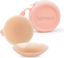 Nipple Covers for Women with Case - Reusable Silicone Pasties, Waterproof Invisi