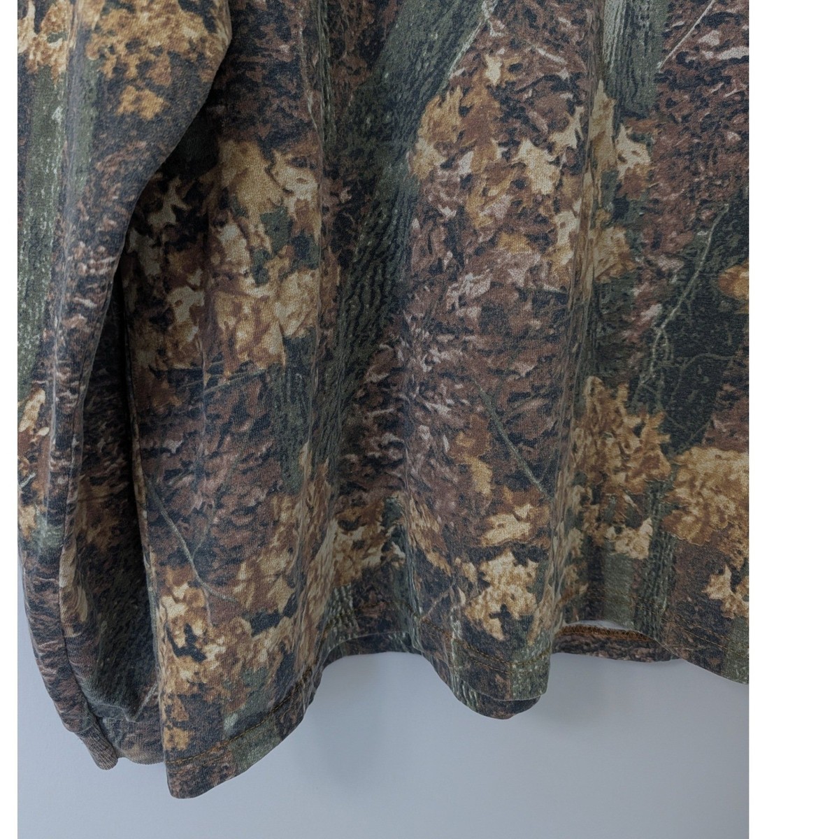 Vintage Americas Best Retro Tree Camo Long Sleeve T-Shirt XXL USA Cotton Forest View 4