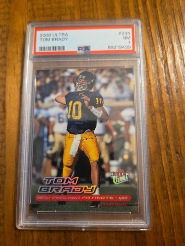 2000 Ultra Fleer Tom Brady 234 (RC) PSA 7