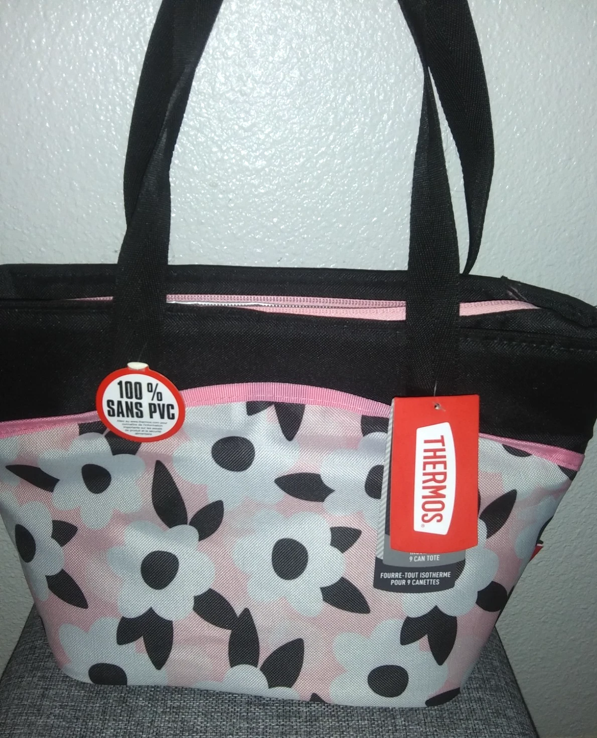 THERMOS 9-Can Cooler Tote Bag – Insulated Floral Lunch & Drink Carrier