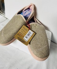 Dearfoams DF FRESHFEEL Womens Wool Inspired Light Grey Clog Slippers NWT M 7/8