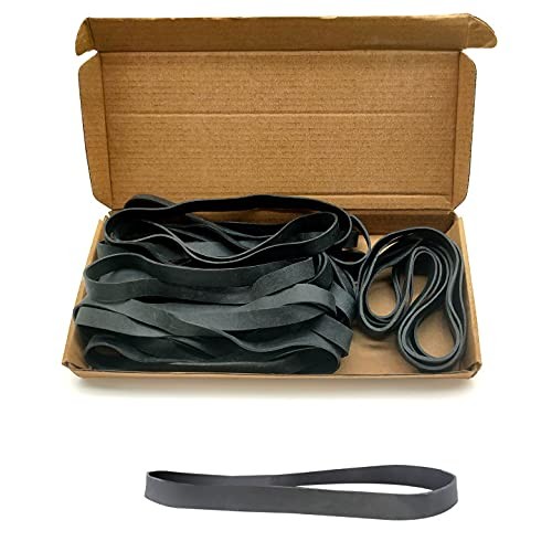Élastiques en caoutchouc épais lot de 35 grands anneaux noirs pour poubelles de cuisine 50L