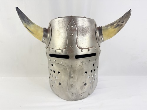 MEDIEVAL VIKING HELMET WARRIOR Crusader  Horns Knight Crusader Armor Mask Helmet
