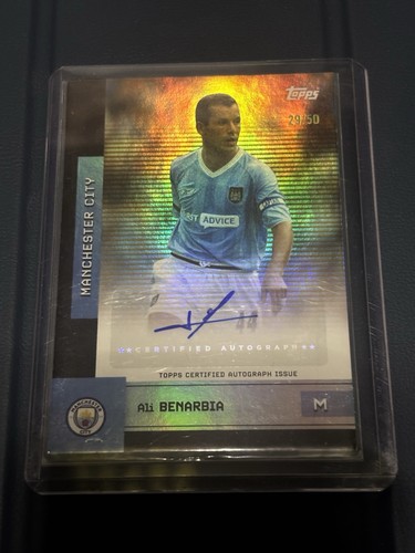 Topps Ali Benarbia Auto 29/50 Man City Autograph Card Mint Condition