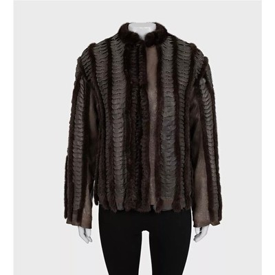 Roberto Cavalli Fur & Leather Straight-Cut Jacket - IT 40 / S