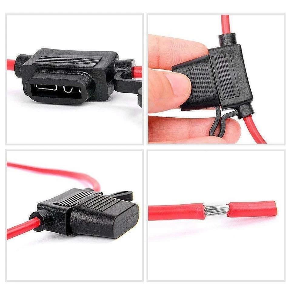 10 Pack 12 Gauge ATC In-Line Blade Fuse Holder OFC Wire Protection Power Socket - Image 4 of 4