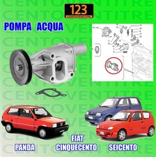 POMPA ACQUA FIAT CINQUECENTO SEICENTO PANDA 141 SEAT MARBELLA IBIZA