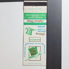 New Top Hat Restaurant Alcoa Texas Vintage 1950s Informal Dining Matchbook