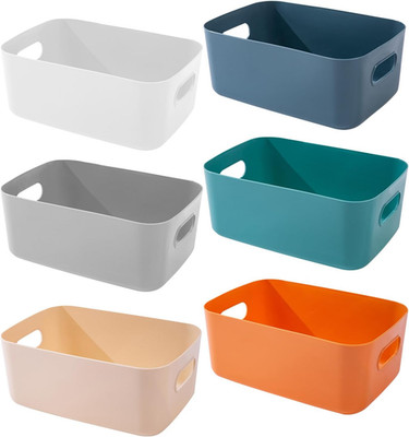 Aufbewahrungskörbe, 6 Stück Kunststoff Aufbewahrungsboxen, Küche Aufbewahrung & Organisation, Multip