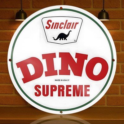 Sinclair Dino Supreme – Vintage Gasoline Sign – XL • 19.7