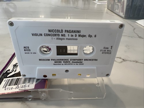 Paganini Violin Concerto No. 1 In D (Cassette, 1984 ACS 8123 VTG Classical) - Picture 3 of 4