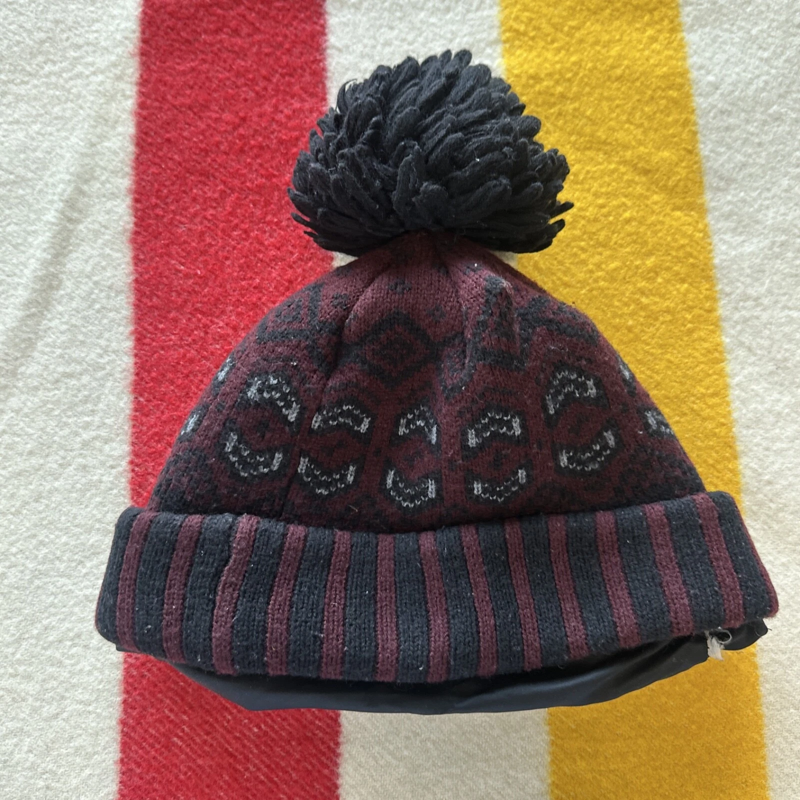 smartwool beanie paisley pompom wool 
