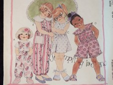 Sweet OOP McCALLS 7075 Childs/Girls Jumpsuit Romper PATTERN 4-5-6 UC