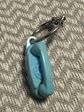 1960S VINTAGE THE PRINCESS PHONE KEYCHAIN LIGHT BLUE  COLOR!!!!!
