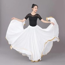 Belly Dance Chiffon Womens 13 Color 720 Degree Pendulum Skirt Gypsy Long Skirt