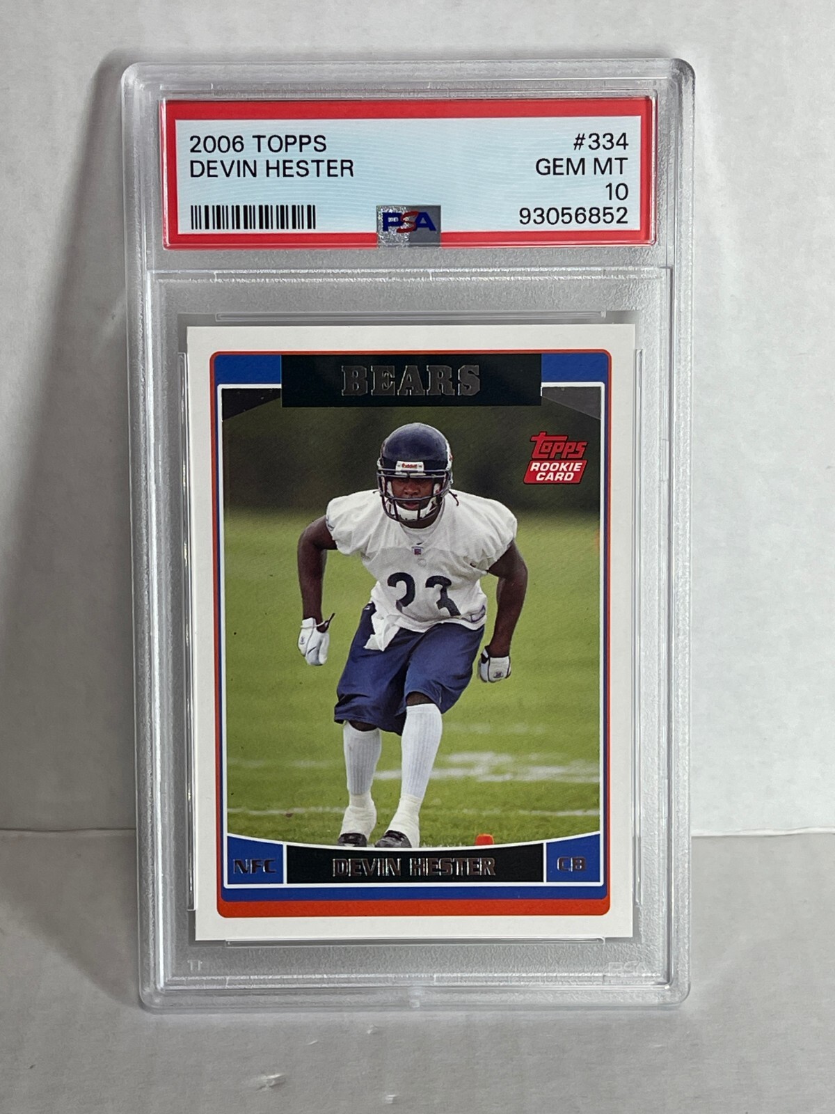 2006 Topps #334 Rookie RC Devin Hester PSA 10 GEM MINT Chicago Bears HOF