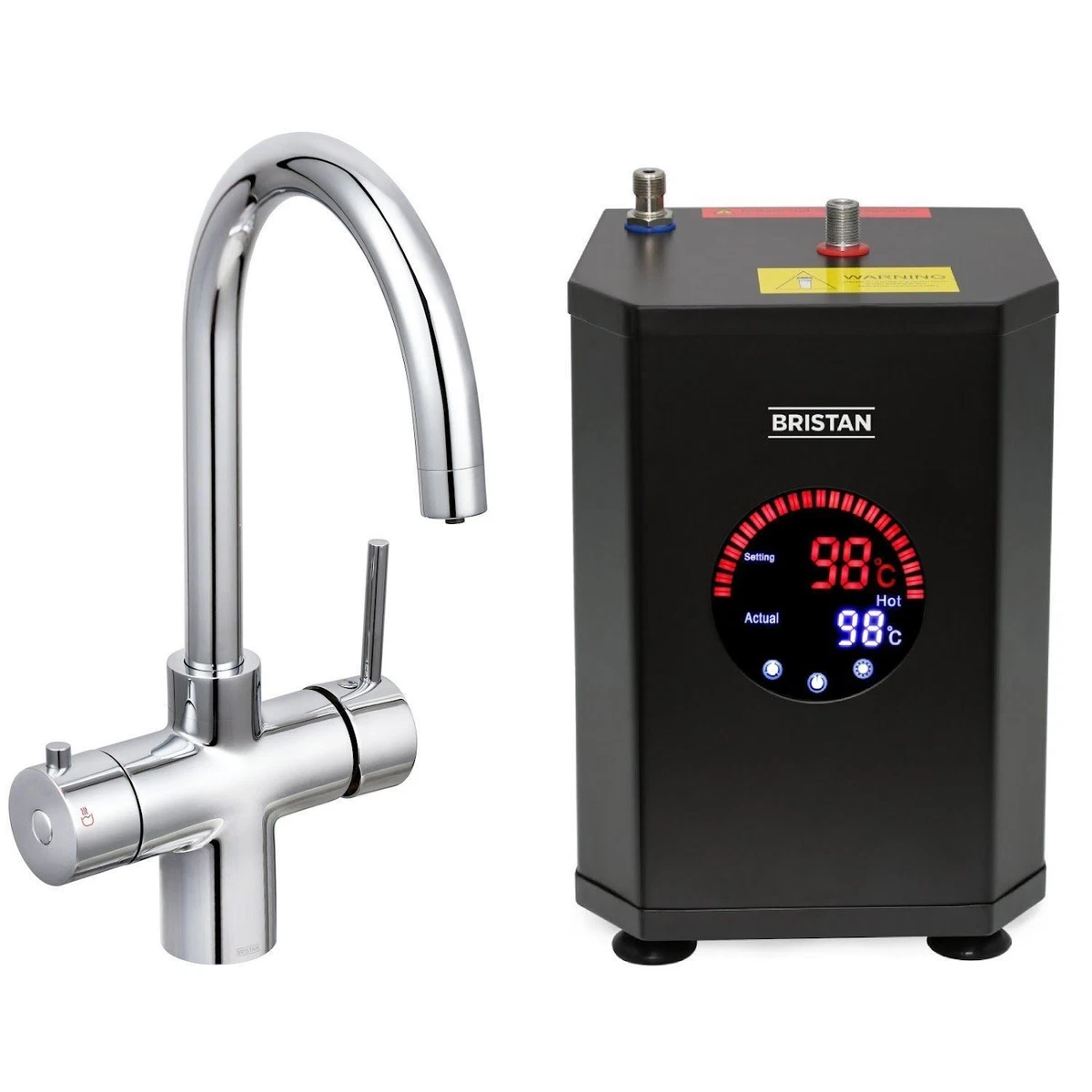 Bristan Kitchen Mixer Tap 3 in 1 Rapid Boiling Water Tank+ Filter Modern  Chrome 5014868056708 | eBay
