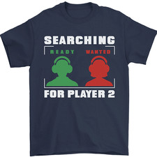 Player Two Wanted Funny Singles Day Gaming Mens T-Shirt 100 Cotton