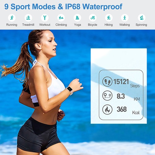 Bluetooth Smart Watch for Men Women with Heart Rate Monitor Sleep Tracker - Photo 84 sur 129