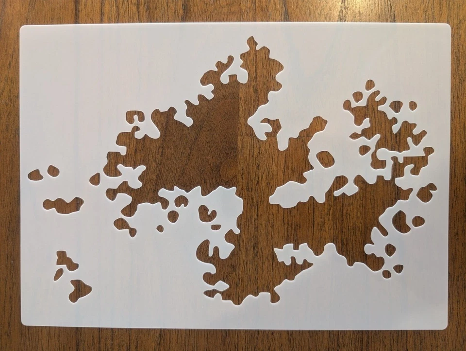 Plantilla de camuflaje Flecktarn alemana - Reutilizable A4 - 3 hojas - Pintura en aerosol hágalo usted mismo Foto 3 de 4