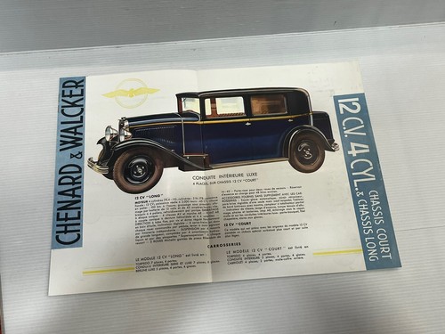 RARE BROCHURE CATALOGUE RENAULT PRIMAQUATRE 11 CV 4 CYLINDRES - Picture 3 of 9