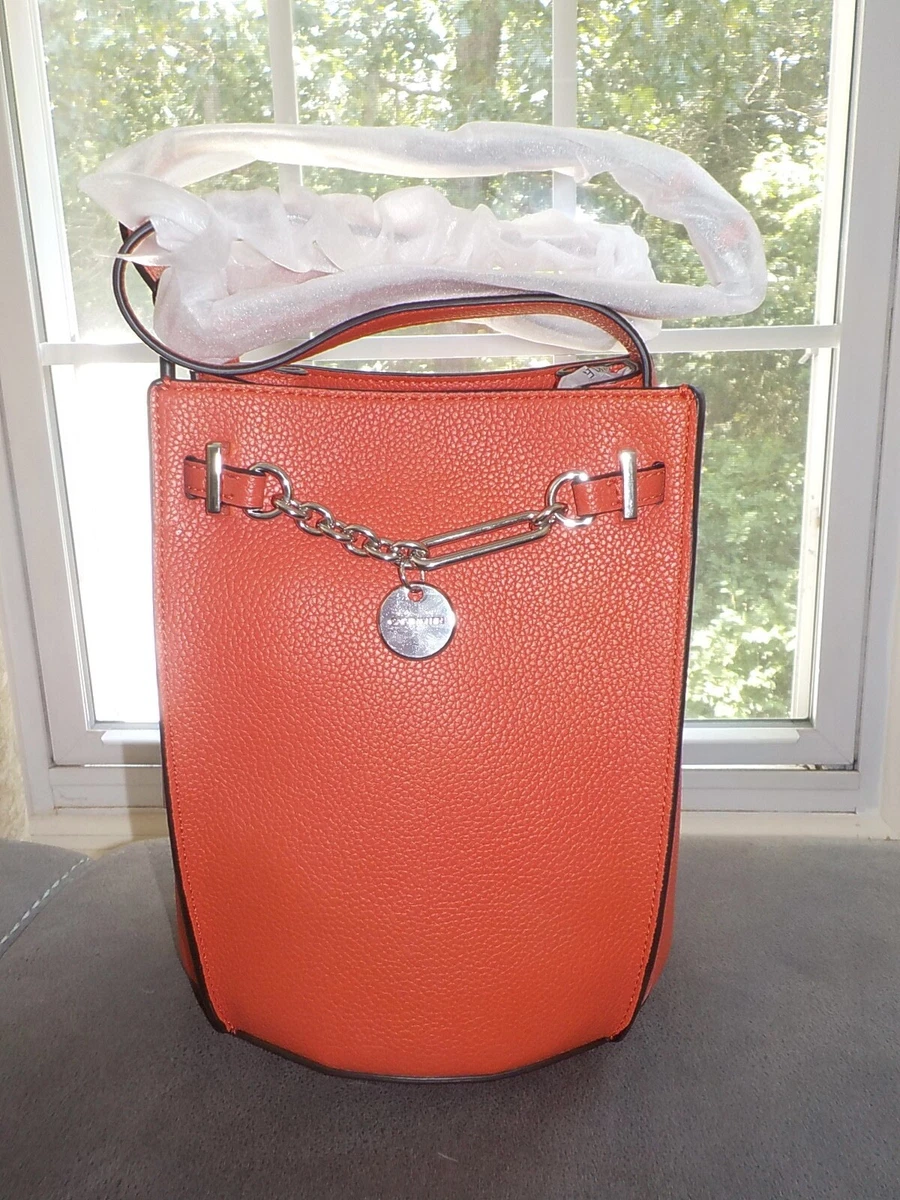 Calvin Klein Lennon Crossbody Bucket Bag Crimson Red Shoulder Purse NWT 148