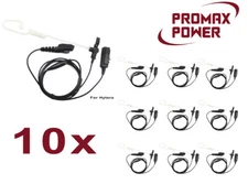 10x Acoustic Tube 2-Wire PTT Earpiece for Hytera Radio PD700 PT560 PD792EX PD982