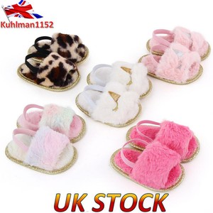 baby girl fluffy sliders