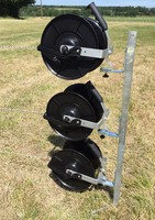 Electric Fence Reel Kit - 120cm Mounting Post 3 X Fencing Reels Brackets Electric Fence Reel Kit - 120cm Mounting Post 3 X Fencing Reels Brackets