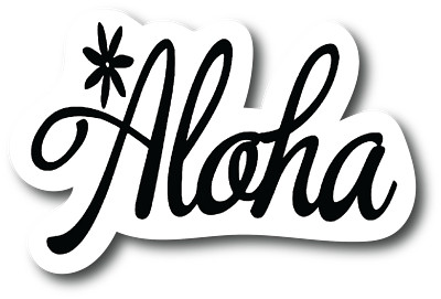 Aloha Hawaii  5 in Decal Sticker | Premium Quality Vinyl Sticker |