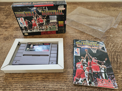 SNES SUPER NINTENDO - TECMO SUPER NBA BASKETBALL #SPT USA NTSC CIB *RECIEPT