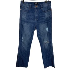 Buffalo David Bitton Women’s Ivy High Rise DIY Crop Stretch Jeans Size 30