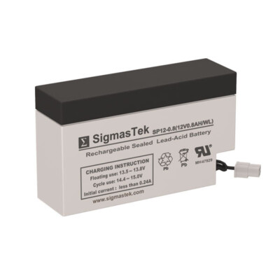 12 Volt 0.8 Amp Sealed Lead Acid Battery