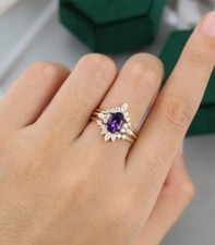 Exquisite Amethyst Ring - Sterling Silver Jewelry - February Birthstone Handmade