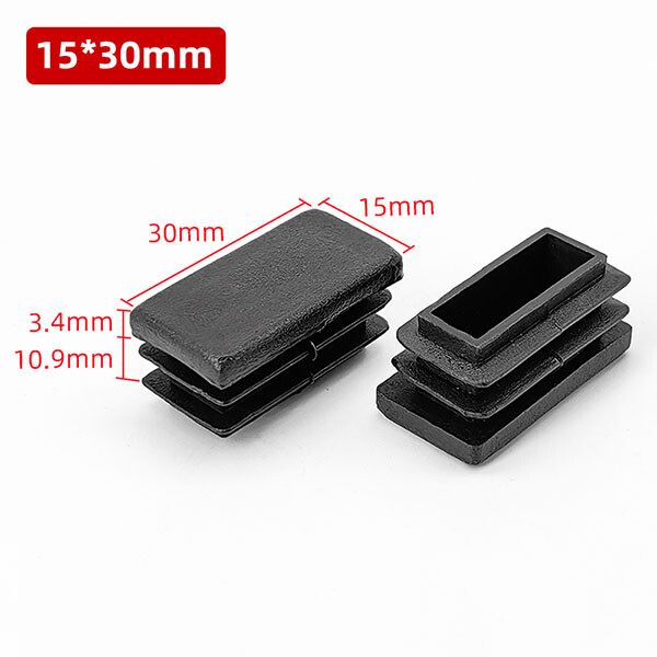 10pcs Square Plastic Black Blanking End Cap Tube Pipe Insert Plug Bung 10x10~50x50mm Chair Leg Feet Pads Covers Floor Protector – Buy The Best Products In The Online Store - Foto 9