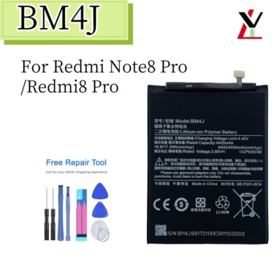 New BM4J Battery Replacement For Xiaomi Redmi Note 8 Pro 4400 mAh