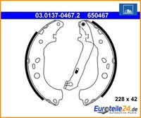 Bremsbackensatz Ate 03.0137-0467.2 FüR Ford Focus Ii