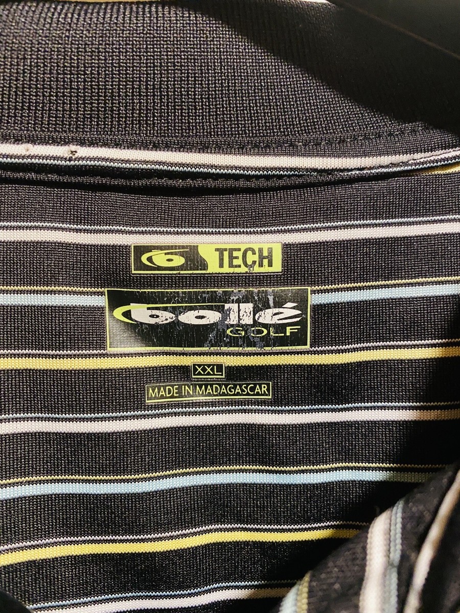 Bolle Golf Tech Performance Polo Shirt 2XL XXL Striped Main Color