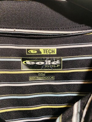 Bolle Golf Tech Performance Polo Shirt 2XL XXL Striped Main Color
