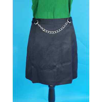 Y2K black chain mini Skirt An Original Milly of New York