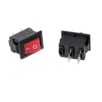 10 Mini Interruttori A Bilanciere A 2 Pin, ON-OFF SPST 6A 125V AC - Foto 2