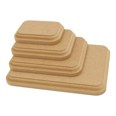 Wooden MDF Rectangle Plaque Rounded Corners Trophy Edge Blank Craft ...
