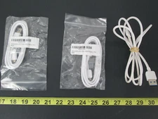 Lot of 3 Genuine Samsung Micro-USB 3.0 Cords Data Charging White 