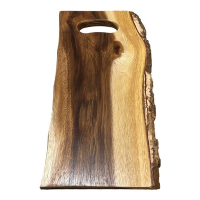 Live Edge Wood Upper International Cutting Charcuterie Board 8.5x18 Wedding GIft