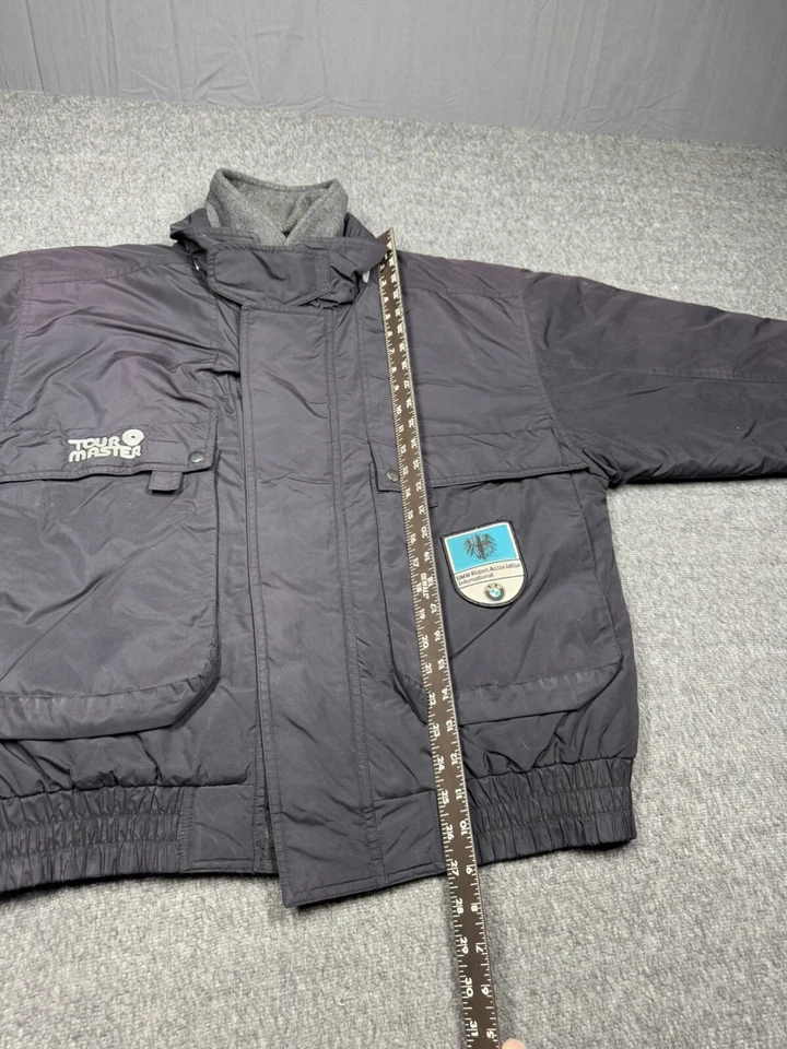 Tour Master BMW Motorcycle Jacket Mens Size l Black Riding Vintage Full Zip - Image 4 of 4