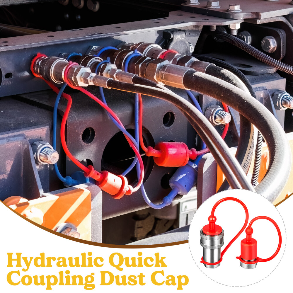 4 Sets Hydraulic Hose Dust Caps and Plugs Coupler Elasticity eBay