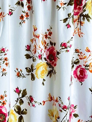 NEW Modern Attraction Cream & Multi Floral Stretch Knit SS Peasant Blouse XL - Picture 5 of 7